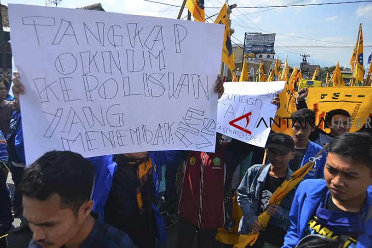 Aksi solidaritas penembakan aktivis PMII