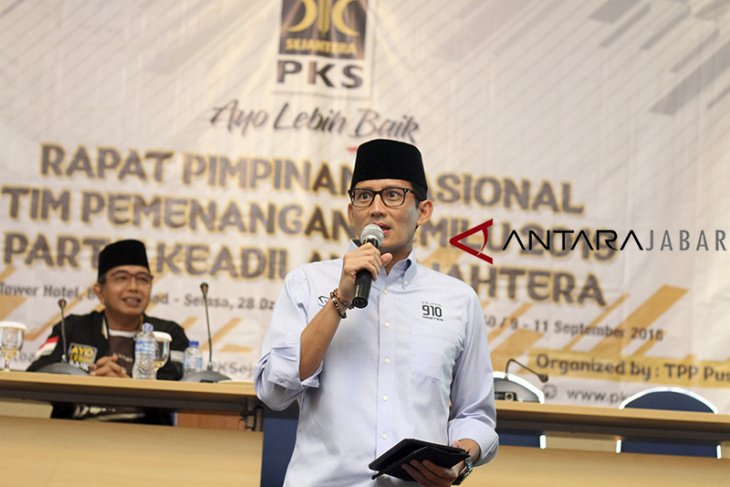 Sandiaga Uno hadiri Rapimnas Tim Pemenangan Pemilu PKS