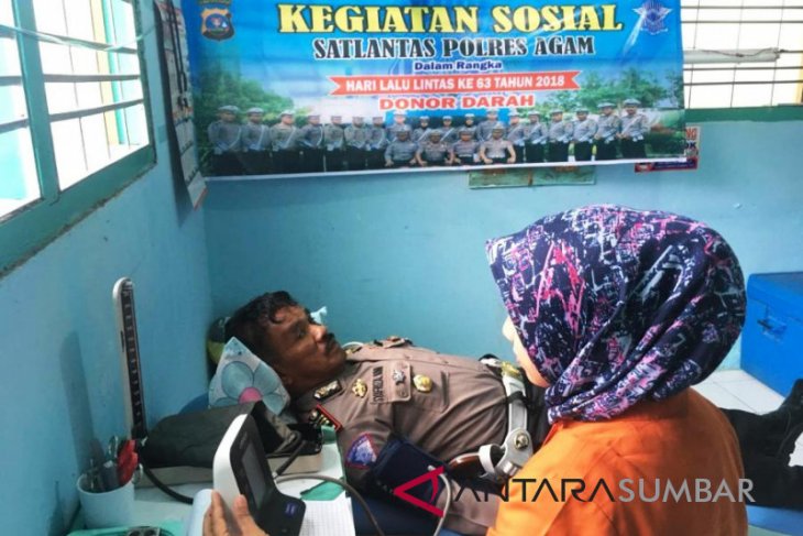 Ditlantas Polda Babel kumpulkan 100 kantong darah