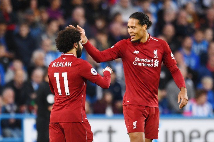 Mohamed Salah kembali cetak gol saat Liverpool taklukkan Huddersfield