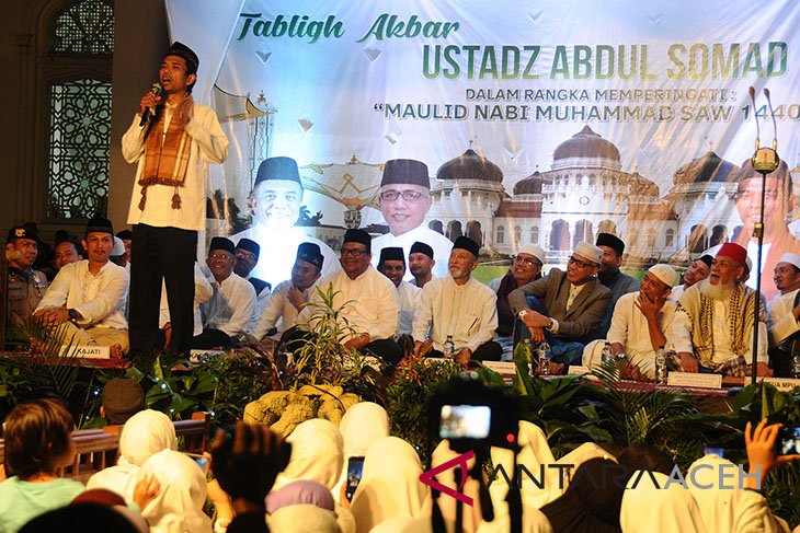 UAS Tausyiah Maulid di Masjid Raya Baiturrahman