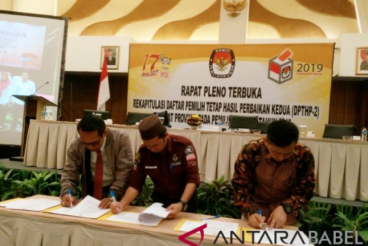 KPU Babel tetapkan jumlah DPTHP-2 sebanyak 932.569 jiwa