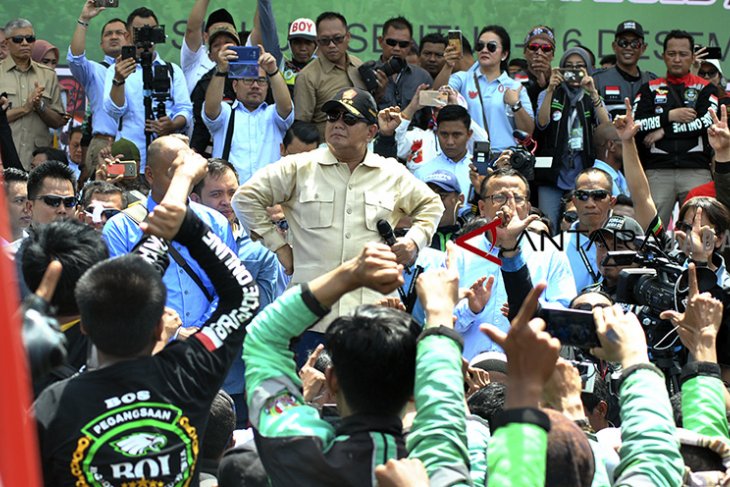 Prabowo hadiri kopdar ojol