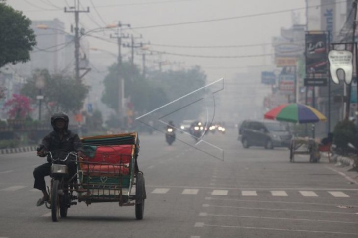 Kabut asap di Kota Dumai