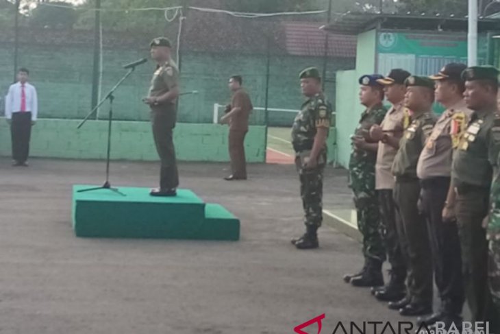 TNI-Polri Belitung apel bersama amankan Pemilu 2019