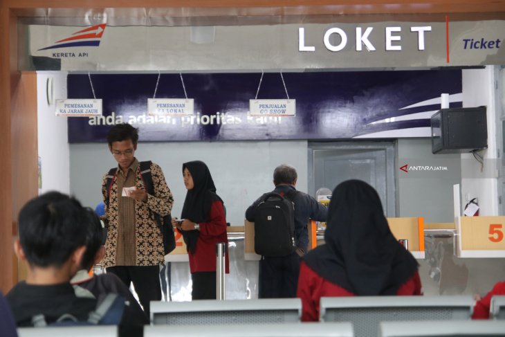 Penjualan Tiket Kereta Api Lebaran