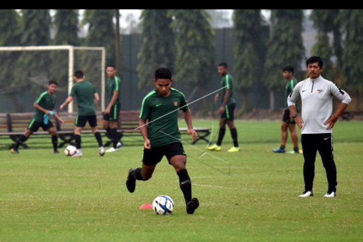 Latihan Timnas U-23 jelang hadapi Vietnam