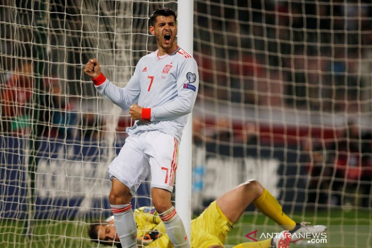 Dwigol Morata antar kemenangan Spanyol atas Malta