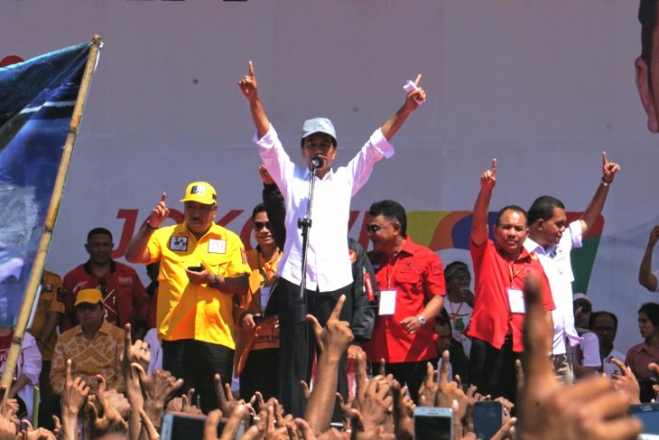 Jokowi upbeat about winning 80 percent votes in NTT