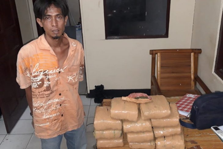Polisi Binjai ringkus warga Sumbar bawa ganja 11 bal