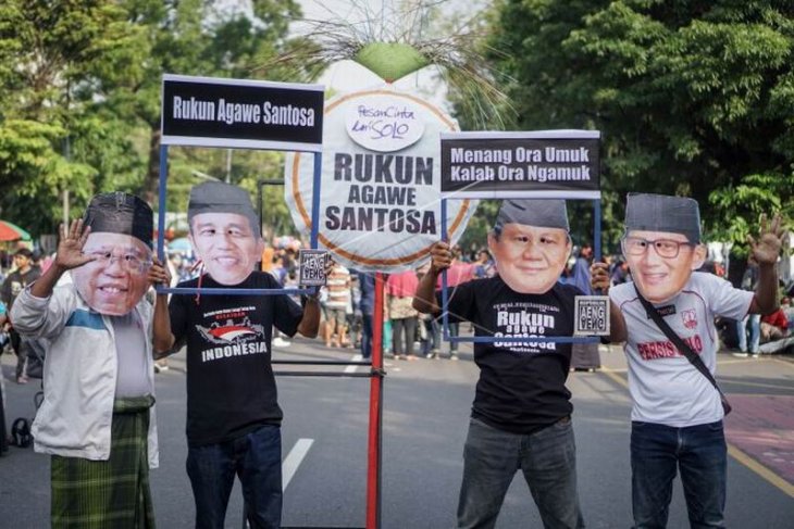 Aksi pesan damai pilpres