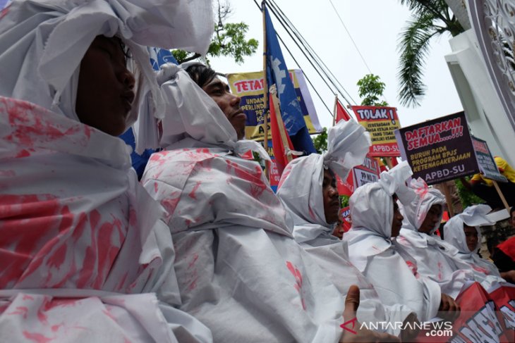 Unjuk rasa jelang Hari Buruh