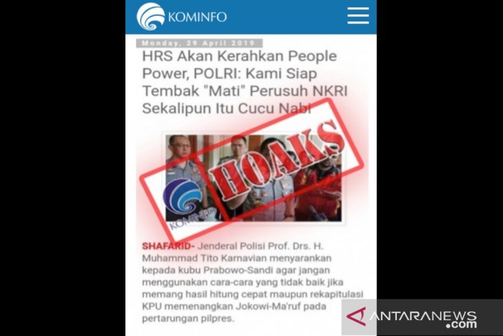 Kapolri: hoaks, perintah tembak mati perusuh NKRI, meski cucu nabi