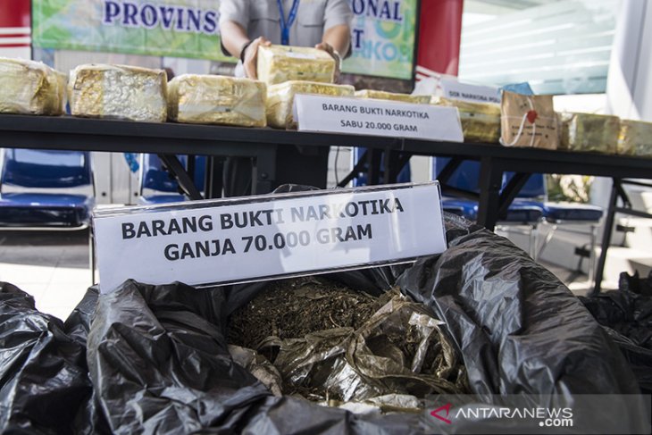 Pemusnahan narkotika Sabu dan Ganja 