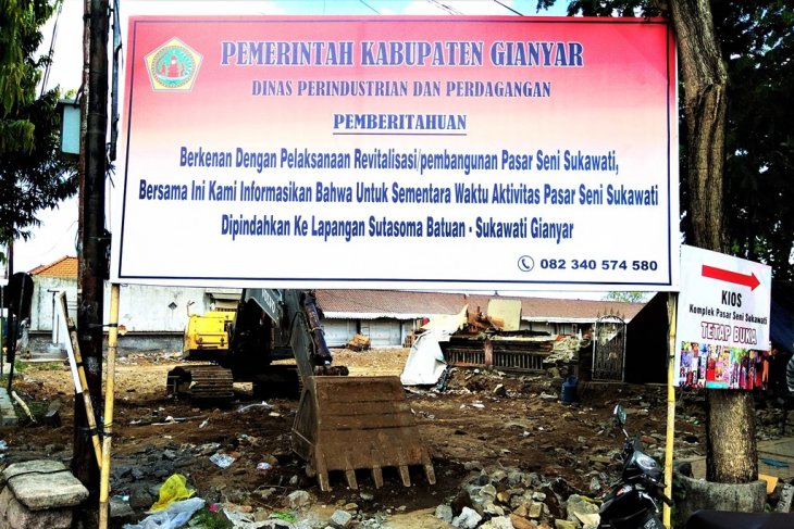 Pasar Sukawati sudah rata dengan tanah untuk revitalisasi