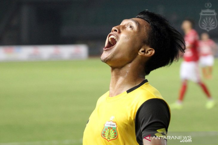 Striker Bhayangkara FC Dendy Sulystiawan bertekad bayar kepercayaan Shin Tae-yong