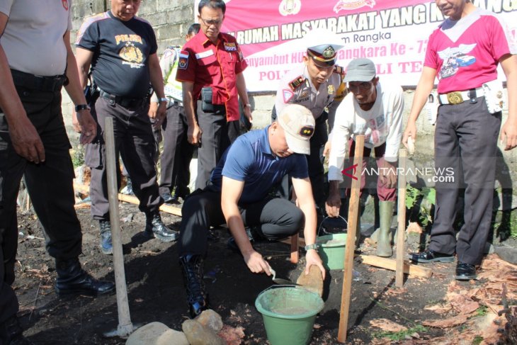 Polres Tapteng bedah rumah pelayan rumah makan