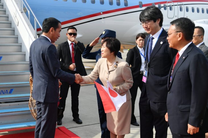 Wamenlu Jepang sambut Jokowi di Osaka Jepang