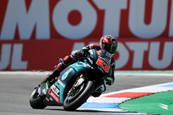 Cedera tak hentikan Quartararo tantang Marquez di GP Jerman