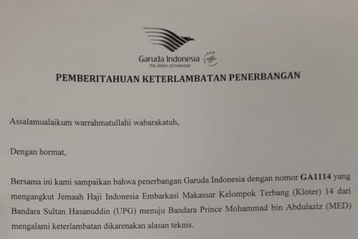 Pesawat Garuda angkut jemaah haji putar balik setelah terbang empat jam