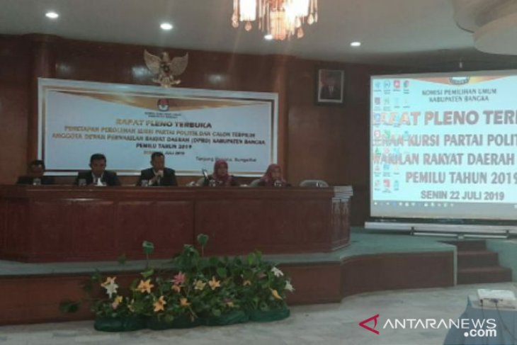 KPU Bangka tunda penetapan perolehan kursi calon terpilih DPRD (Video)