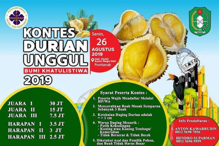 Ini syarat dan hadiah Kontes Durian  Unggul Bumi 