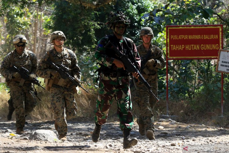 Latihan bersama Marinir Indonesia dan USMC