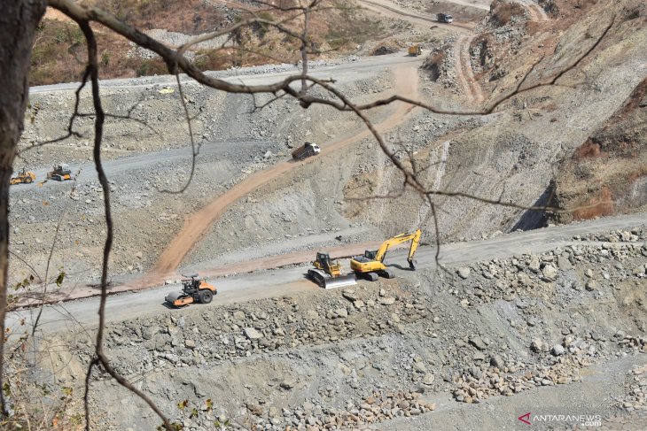 Progres pembangunan Waduk Bendo