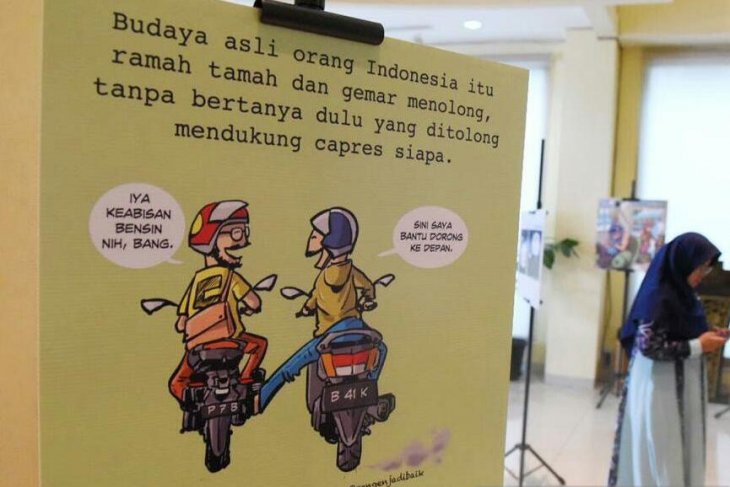 PKS sampaikan pesan membangun, melalui pameran kartun