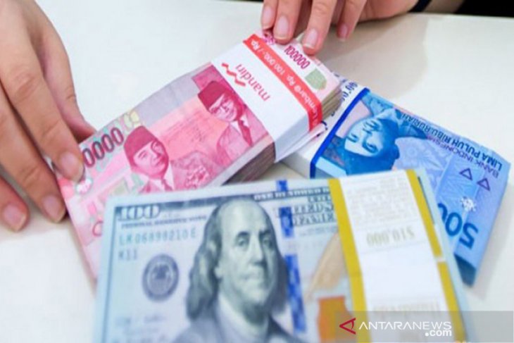 Rupiah melemah sebesar 15 poin menjadi Rp14.250