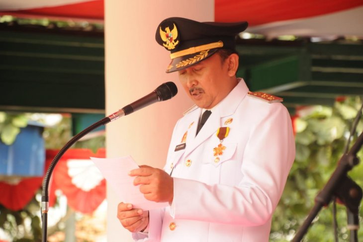 Ribuan warga Lebak ikuti upacara peringatan HUT Ke 74 Kemerdekaan RI