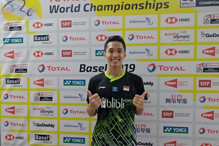 Jonatan Christie lolos perempat final Kejuaraan Dunia