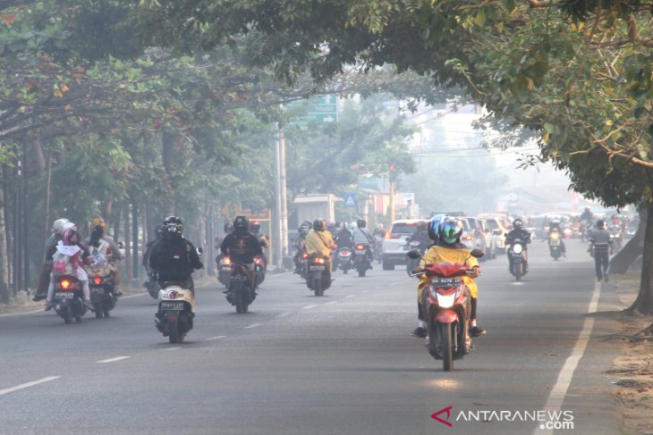 Kota Banjarmasin Di Selimuti Kabut Asap