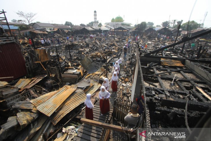 Kebakaran Hanguskan 65 Rumah Di Alalak Selatan