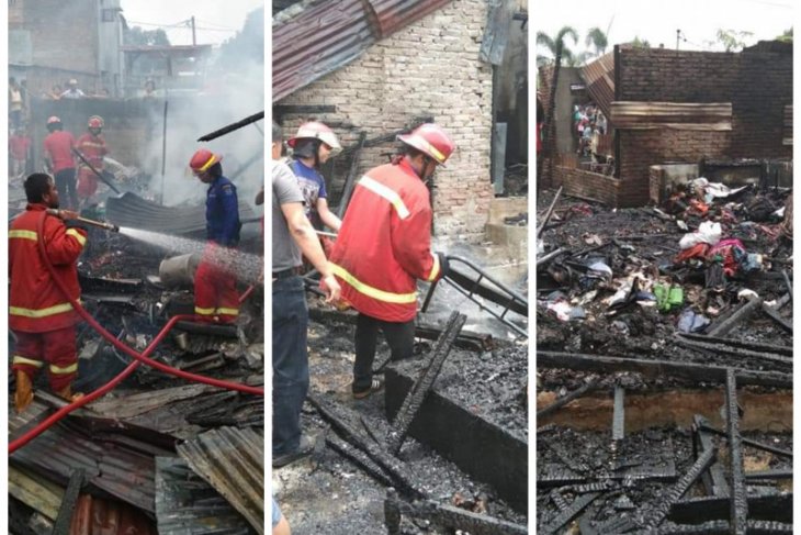 Empat rumah warga Binjai terbakar, kerugian ditaksir ratusan juta rupiah