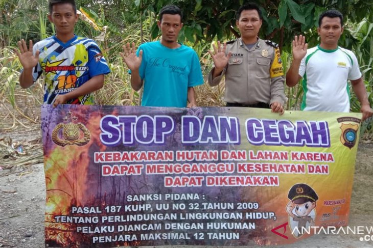 Polsek Lubuk Besar sosialisasikan bahaya kebakaran hutan