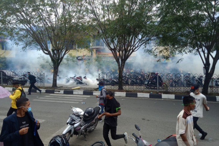 Demo mahasiswa, polisi amankan seorang diduga penyusup di Aceh Barat