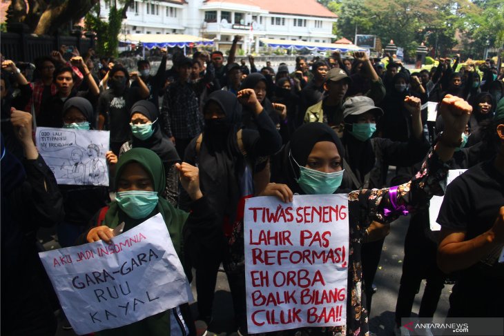 Unjuk rasa mahasiswa di Malang