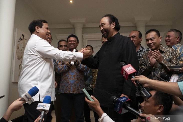 Tiga kesepakatan dari pertemuan Prabowo-Surya Paloh