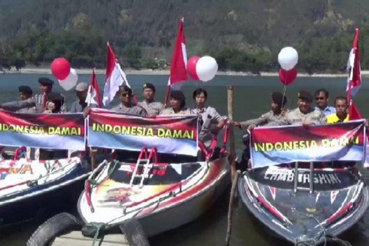 Pelantikan presiden, TNI-Polri di Magetan gelar Parade Merah Putih