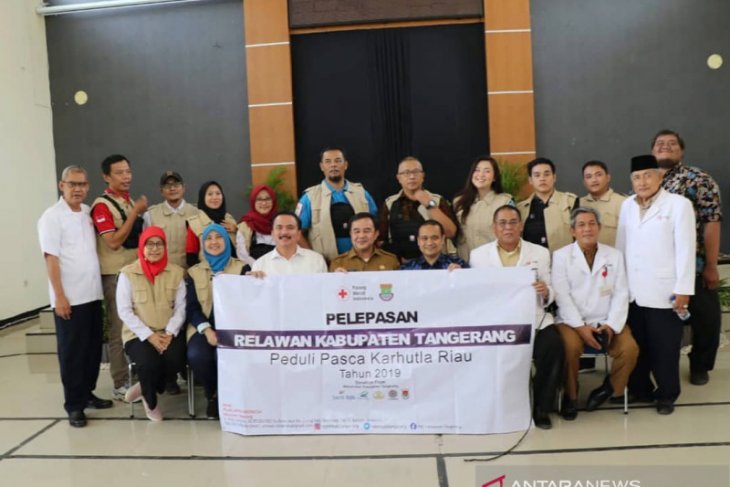 PMI Tangerang berangkatkan17 relawan bantu korban karhutla Riau