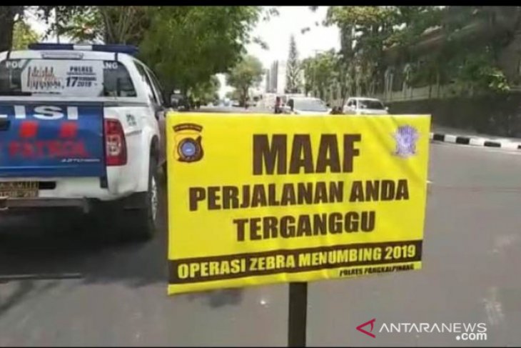 Satlantas Polres Pangkalpinang terbitkan 65 berkas tilang saat Operasi Zebra Menumbing