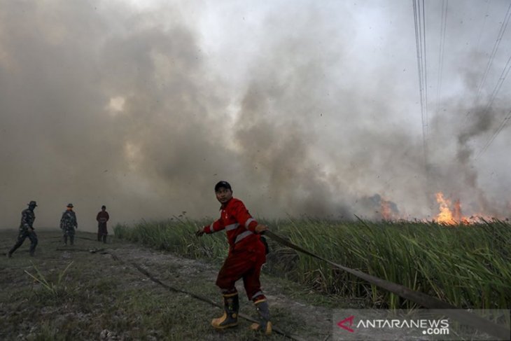 Kanal embung kering hambat pemadaman karhutla Sumsel