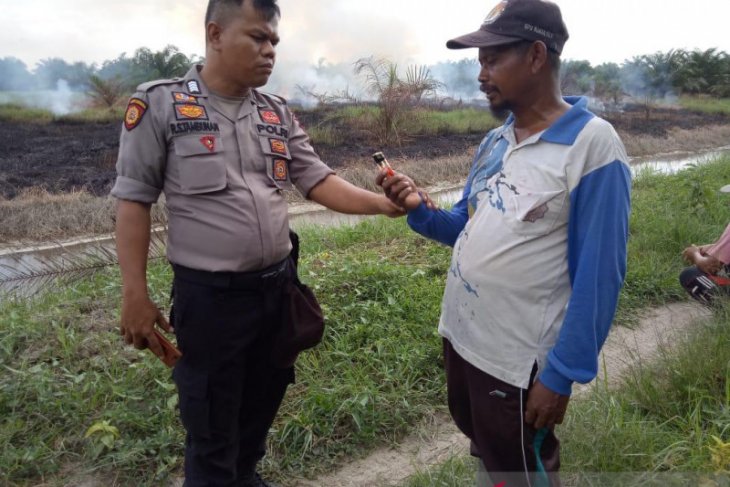Di Rokan Hilir, seorang guru ditangkap saat bakar lahan