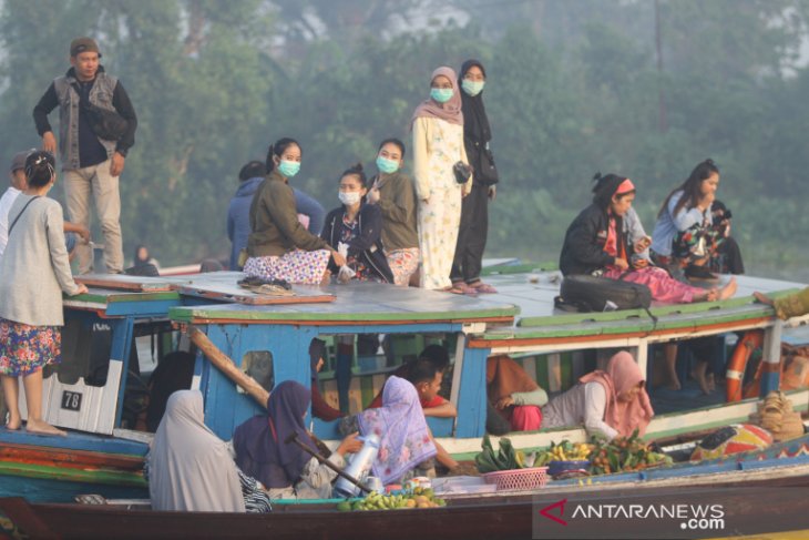 Pasar Terapung Lok Baintan Terdampak Kabut Asap