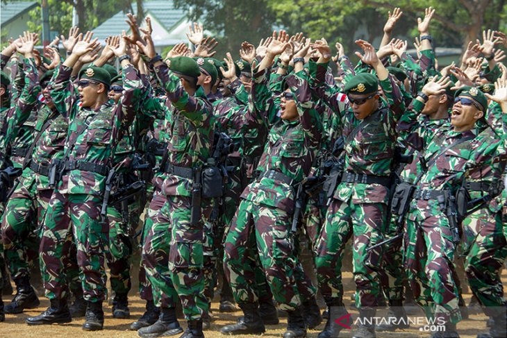 Pelepasan Satgas Pamtas RI-PNG di Karawang