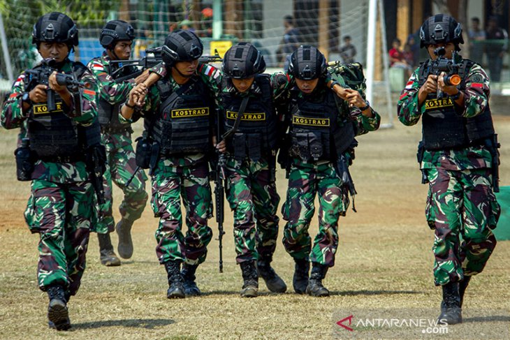 Pelepasan Satgas Pamtas RI-PNG di Karawang