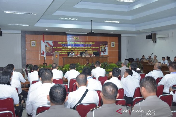 Polda Jambi gelar Pra Ops Pekat II Siginjai 2019