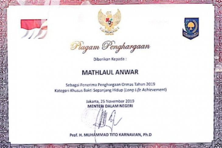 Mathla'ul Anwar dapatkan penghargaan dari Kemendagri
