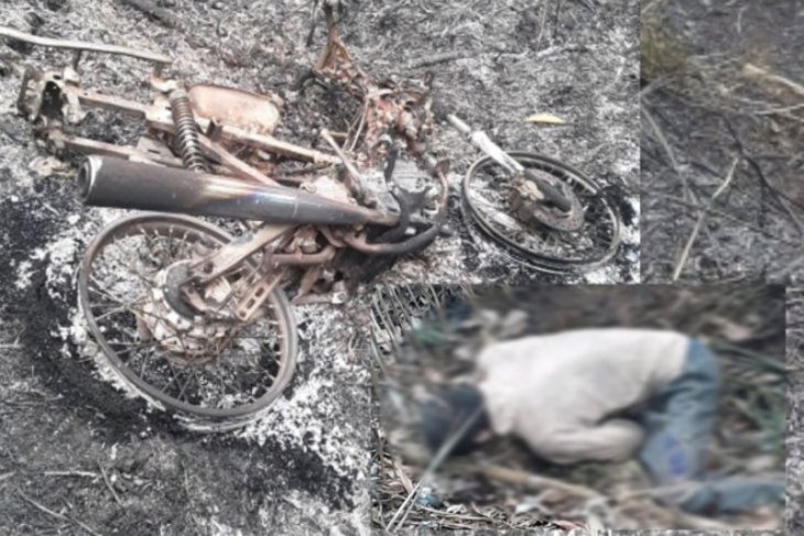 Petani ini ditemukan tewas di kebunnya yang terbakar